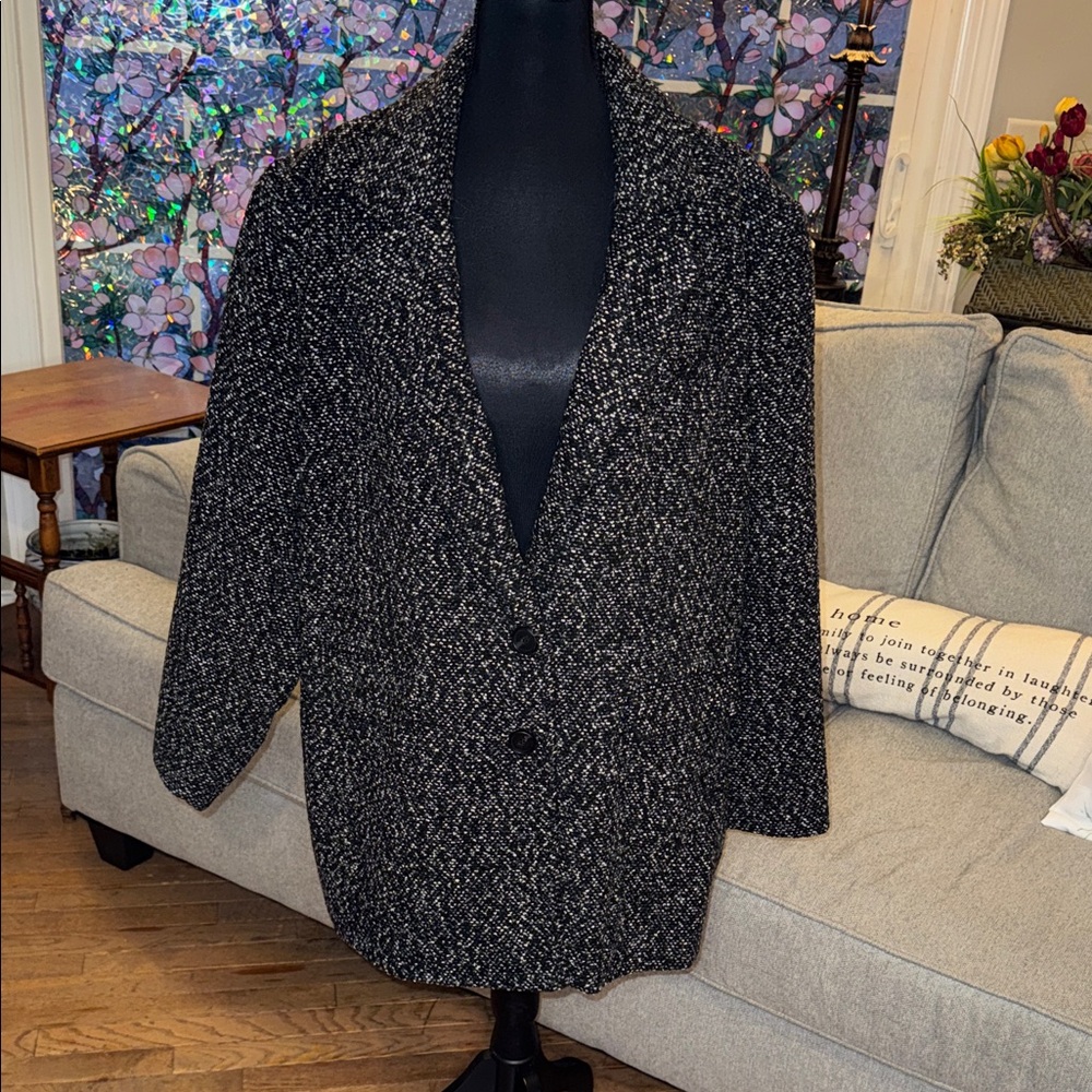 Universal Thread Black and White Tweed Blazer EUC - XL